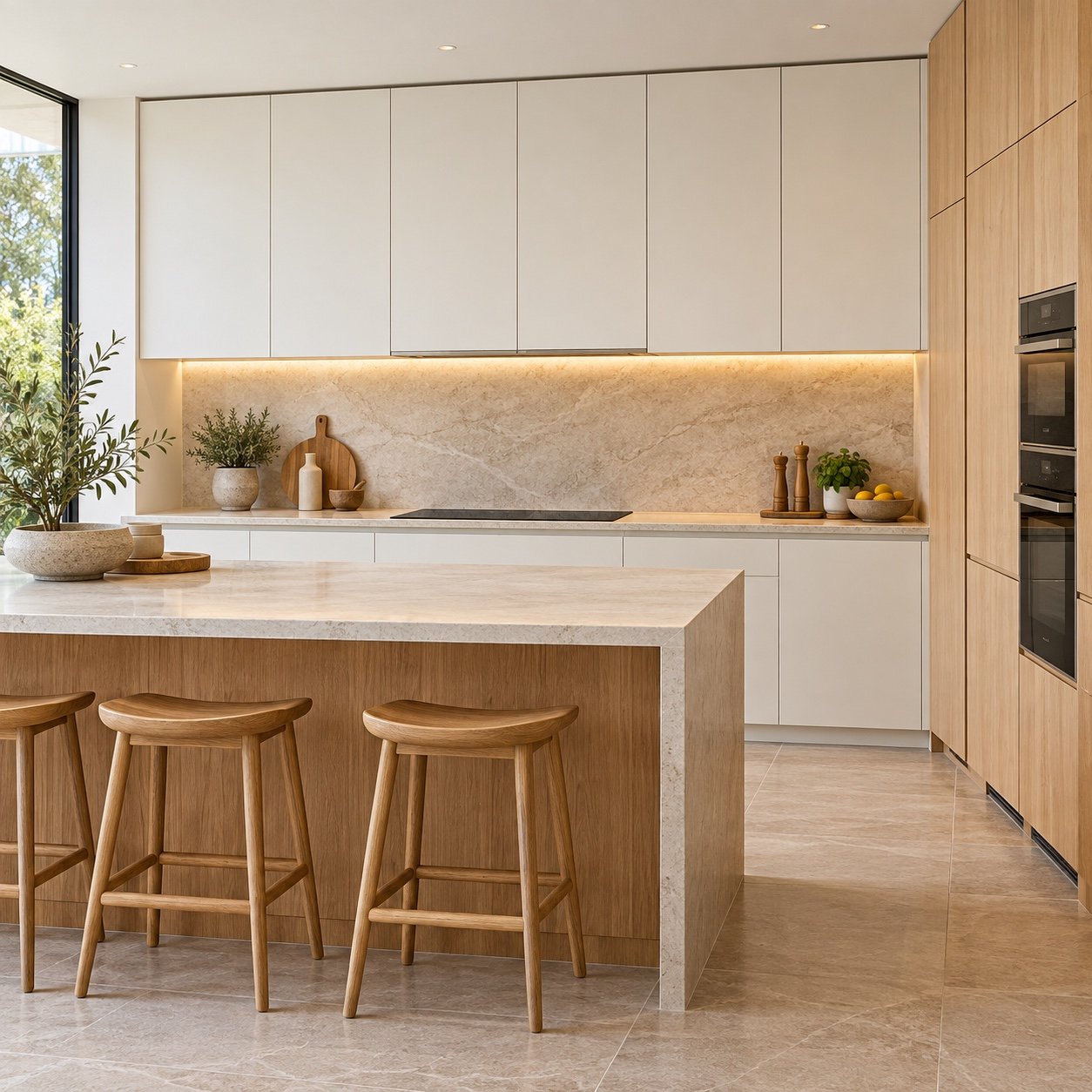 Kitchen cabinets and shutters application illustration