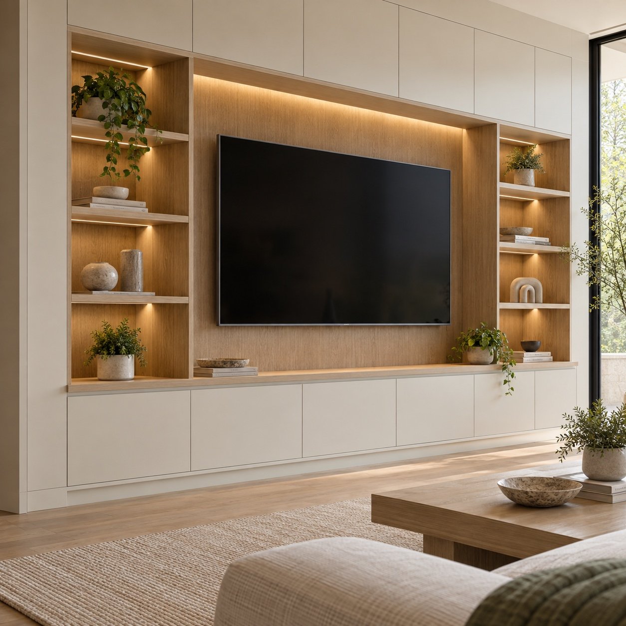 TV units and display storage application illustration