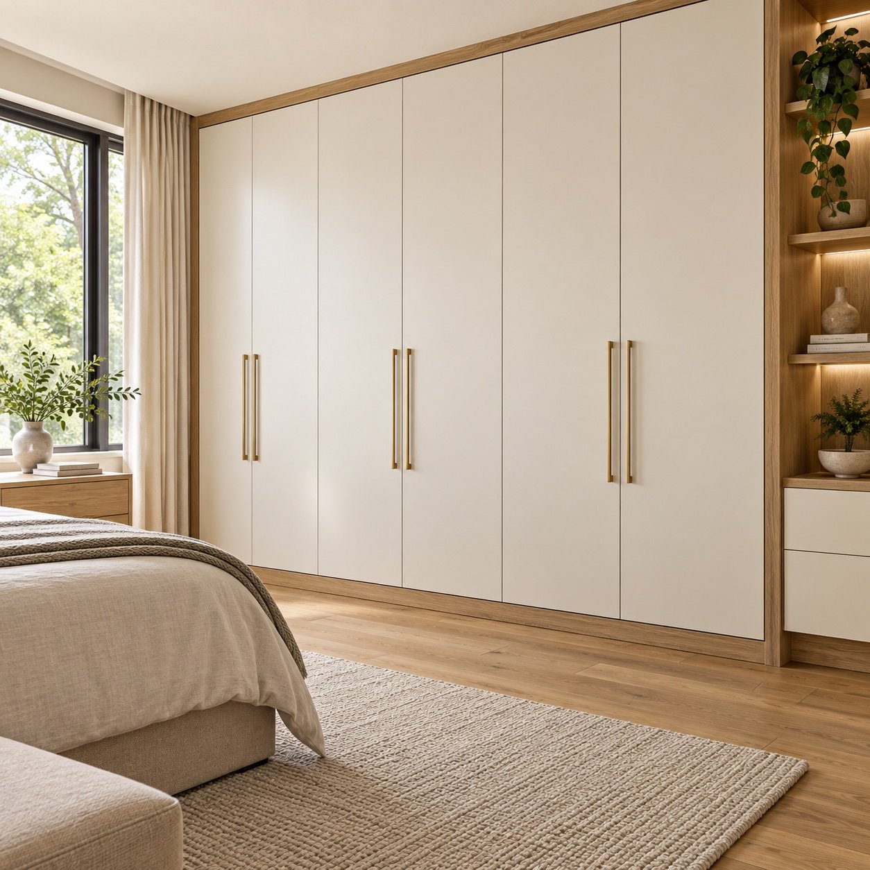 Wardrobe doors and fitted storage application illustration
