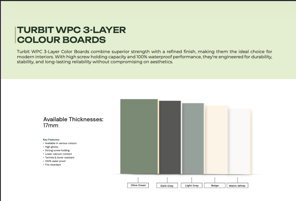 Turbit full colour board surface options